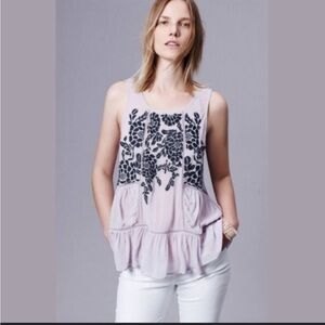 Anthropologie Floreat babydoll peplum top